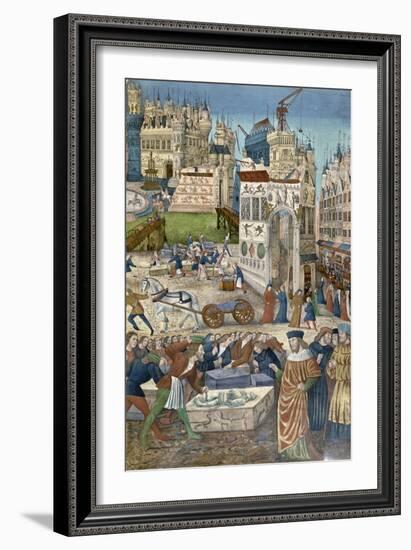 Construction of the Temple of Solomon at Jerusalem-null-Framed Giclee Print