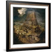 Construction of the Tower of Babel, Ca. 1595, Flemish School-Pieter Brueghel the Younger-Framed Giclee Print