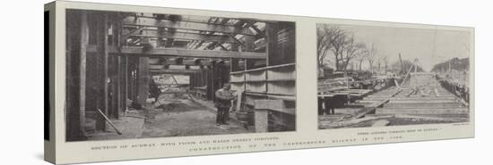 Construction of the Underground Railway in New York-null-Stretched Canvas