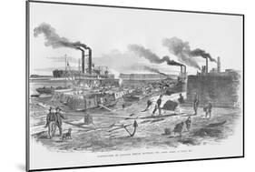 Construction of the Upper Batteries at St. Louis-Frank Leslie-Mounted Art Print
