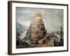 Construction of Tower of Babel, 16th Century-null-Framed Giclee Print