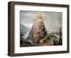 Construction of Tower of Babel, 16th Century-null-Framed Giclee Print