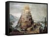 Construction of Tower of Babel, 16th Century-null-Framed Stretched Canvas