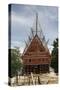 Construction of Traditional Style Batak House with Bamboo Scaffolding-Annie Owen-Stretched Canvas