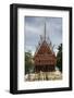 Construction of Traditional Style Batak House with Bamboo Scaffolding-Annie Owen-Framed Photographic Print