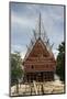 Construction of Traditional Style Batak House with Bamboo Scaffolding-Annie Owen-Mounted Photographic Print