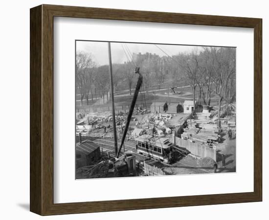 Construction on Boston Common-null-Framed Photographic Print