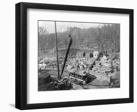 Construction on Boston Common-null-Framed Photographic Print