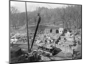 Construction on Boston Common-null-Mounted Photographic Print