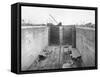 Construction on the Panama Canal-null-Framed Stretched Canvas
