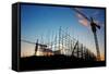 Construction Site at Dusk (Or Dawn)-Liang Zhang-Framed Stretched Canvas