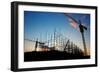 Construction Site at Dusk (Or Dawn)-Liang Zhang-Framed Photographic Print