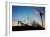 Construction Site at Dusk (Or Dawn)-Liang Zhang-Framed Photographic Print