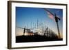 Construction Site at Dusk (Or Dawn)-Liang Zhang-Framed Photographic Print