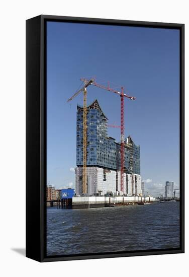 Construction Site at the Elbphilharmonie in Hamburg, Germany, Europe-Axel Schmies-Framed Stretched Canvas