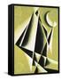 Construction with White Half Moon-Liubov Sergeevna Popova-Framed Stretched Canvas