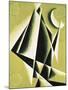 Construction with White Half Moon-Liubov Sergeevna Popova-Mounted Giclee Print