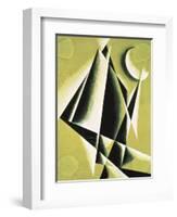 Construction with White Half Moon-Liubov Sergeevna Popova-Framed Giclee Print