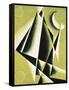 Construction with White Half Moon-Liubov Sergeevna Popova-Framed Stretched Canvas