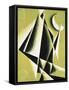 Construction with White Half Moon-Liubov Sergeevna Popova-Framed Stretched Canvas