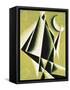 Construction with White Half Moon-Liubov Sergeevna Popova-Framed Stretched Canvas