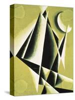 Construction with White Half Moon-Liubov Sergeevna Popova-Stretched Canvas