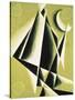 Construction with White Half Moon-Liubov Sergeevna Popova-Stretched Canvas