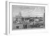 Construction Work Being Carried Out on Blackfriars Bridge, London, 1868-null-Framed Giclee Print