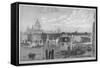 Construction Work Being Carried Out on Blackfriars Bridge, London, 1868-null-Framed Stretched Canvas