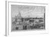 Construction Work Being Carried Out on Blackfriars Bridge, London, 1868-null-Framed Giclee Print