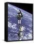 Construction Work on International Space Station-null-Framed Stretched Canvas