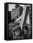 Construction Worker Carrying a Piece of Wood-Cornell Capa-Framed Stretched Canvas