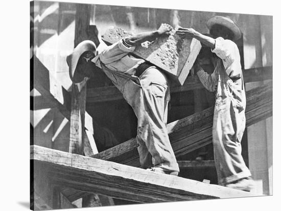 Construction Workers at the Stadium, Mexico City, 1927-Tina Modotti-Stretched Canvas
