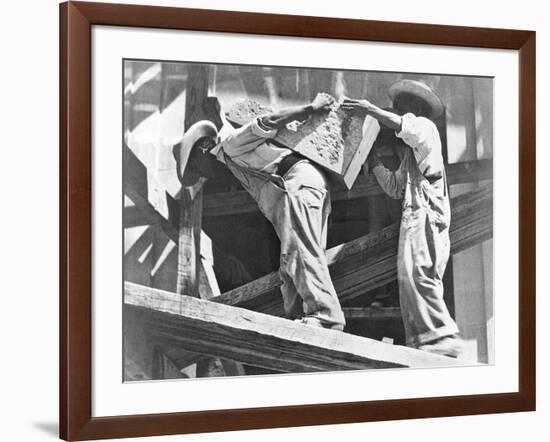 Construction Workers at the Stadium, Mexico City, 1927-Tina Modotti-Framed Photographic Print