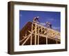 Construction Workers Framing a House-Bill Bachmann-Framed Photographic Print