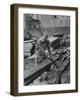 Construction Workers Laying the Foundation of a Building-null-Framed Photographic Print
