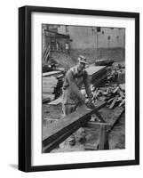 Construction Workers Laying the Foundation of a Building-null-Framed Photographic Print