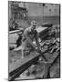 Construction Workers Laying the Foundation of a Building-null-Mounted Photographic Print