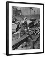 Construction Workers Laying the Foundation of a Building-null-Framed Photographic Print