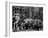 Construction Workers Line up for Pay Beside the First Rockefeller Center Christmas Tree-null-Framed Photographic Print