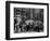 Construction Workers Line up for Pay Beside the First Rockefeller Center Christmas Tree-null-Framed Photographic Print