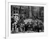 Construction Workers Line up for Pay Beside the First Rockefeller Center Christmas Tree-null-Framed Photographic Print