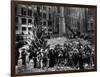 Construction Workers Line up for Pay Beside the First Rockefeller Center Christmas Tree-null-Framed Photographic Print