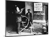 Construction Workers Spraying Cement on Roof with Concrete Gun-null-Mounted Photographic Print