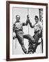 Construction Workers Standing on a Wreaking Ball-Ralph Crane-Framed Photographic Print