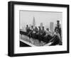 Construction Workers Take a Lunch Break on a Steel Beam Atop the RCA Building at Rockefeller Center-null-Framed Premium Photographic Print