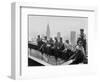 Construction Workers Take a Lunch Break on a Steel Beam Atop the RCA Building at Rockefeller Center-null-Framed Premium Photographic Print