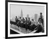 Construction Workers Take a Lunch Break on a Steel Beam Atop the RCA Building at Rockefeller Center-null-Framed Photographic Print