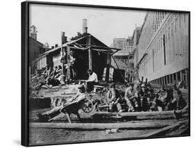 Construction Workers Take Break-null-Framed Photographic Print