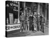 Construction Workers Taking Lunch Break During Construction of Queens Midtown Tunnel, NYC-Carl Mydans-Stretched Canvas